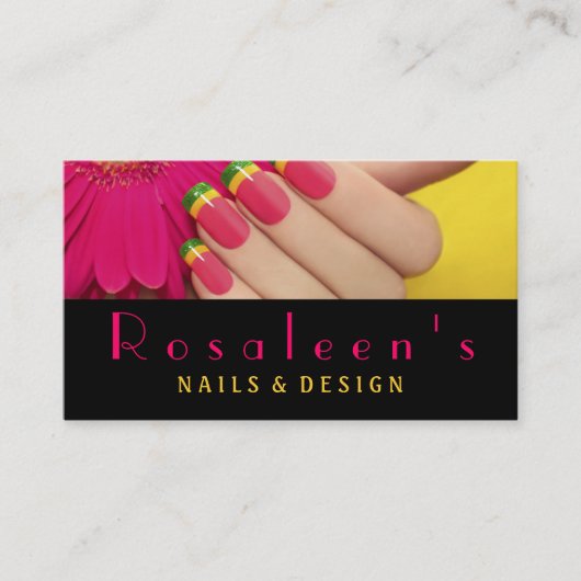 Nails, Salon, Spa, Beauty Visitekaartje (Voorkant)