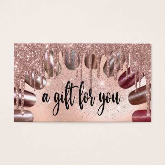 Nails stijlvol Roos Gold Visitekaartje (Voorkant)