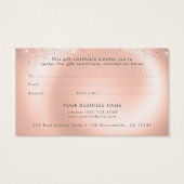 Nails stijlvol Roos Gold Visitekaartje (Achterkant)