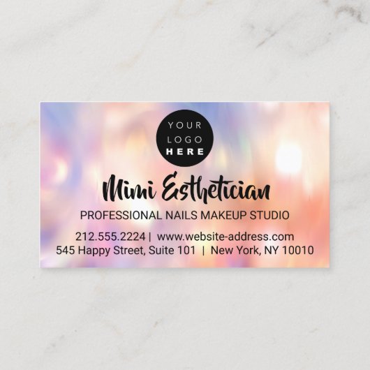 Nails Studio Artist Acryl Drip Glitter Holograaf Visitekaartje (Achterkant)