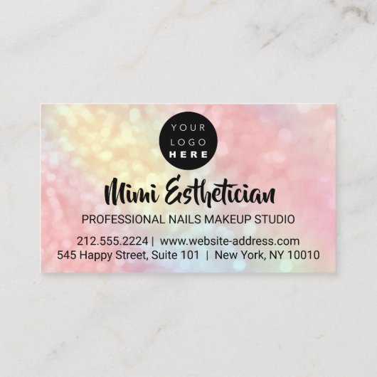 Nails Studio Artist Acryl Drip Glitter Holograaf Visitekaartje (Achterkant)