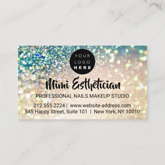 Nails Studio Artist Acryl Drip Glitter Holograaf Visitekaartje (Achterkant)