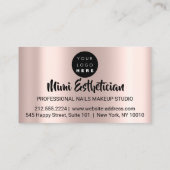 Nails Studio Artist Drift Glitter Roos Gold Visitekaartje (Achterkant)