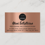 Nails Studio Artist Nails Logo Script Copper Gold Visitekaartje (Achterkant)