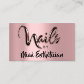 Nails Studio Artist Nails Logo Script Roos Brown Visitekaartje (Voorkant)