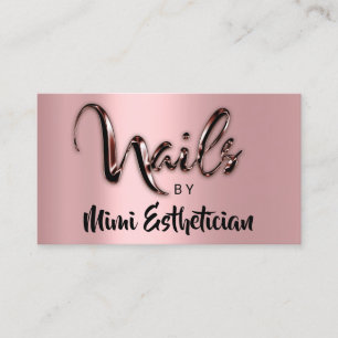 Nails Studio Artist Nails Logo Script Roos Brown Visitekaartje