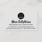 Nails Studio Artist Nails Script Grey Roze Logo Visitekaartje (Achterkant)