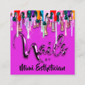 Nails Studio Artist Nails Script Logo Beauty SPA Vierkante Visitekaartje (Voorkant)