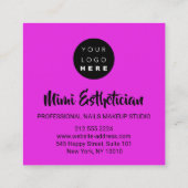 Nails Studio Artist Nails Script Logo Beauty SPA Vierkante Visitekaartje (Achterkant)