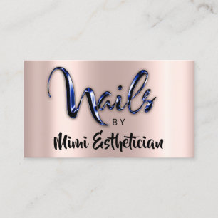 Nails Studio Artist Nails Script Logo Blauw Visitekaartje