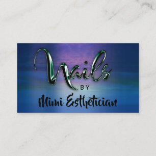 Nails Studio Artist Nails Script Logo Blue Navy Visitekaartje