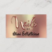 Nails Studio Artist Nails Script Logo Gold Roos Visitekaartje (Voorkant)