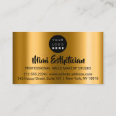Nails Studio Artist Nails Script Logo Gold VIP Visitekaartje (Achterkant)