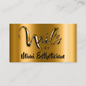 Nails Studio Artist Nails Script Logo Gold VIP Visitekaartje (Voorkant)
