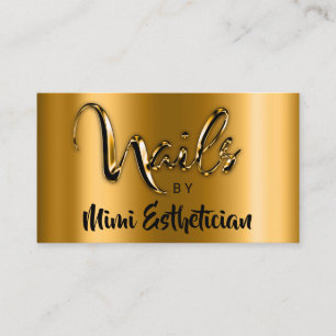 Nails Studio Artist Nails Script Logo Gold VIP Visitekaartje