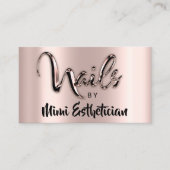 Nails Studio Artist Nails Script Logo Metalic Visitekaartje (Voorkant)