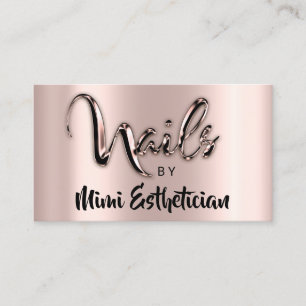 Nails Studio Artist Nails Script Logo Metalic Visitekaartje