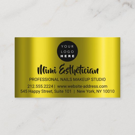 Nails Studio Artist Nails Script Logo Mosterd-gree Visitekaartje (Achterkant)