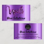 Nails Studio Artist Nails Script Logo Paars Roze Visitekaartje (Voorkant / Achterkant)