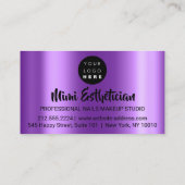 Nails Studio Artist Nails Script Logo Paars Roze Visitekaartje (Achterkant)