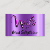 Nails Studio Artist Nails Script Logo Paars Roze Visitekaartje (Voorkant)