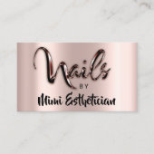 Nails Studio Artist Nails Script Logo Roos Brown Visitekaartje (Voorkant)