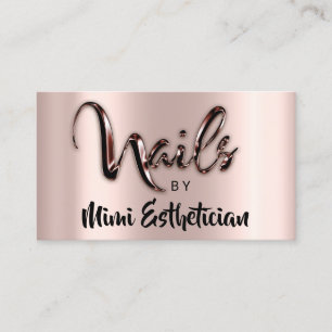 Nails Studio Artist Nails Script Logo Roos Brown Visitekaartje