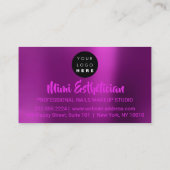 Nails Studio Artist Nails Script Logo Roze Berry Visitekaartje (Achterkant)