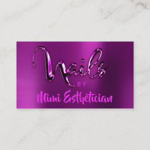 Nails Studio Artist Nails Script Logo Roze Berry Visitekaartje