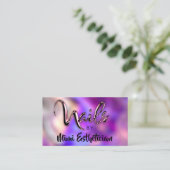Nails Studio Artist Nails Script Logo Violet Roos Visitekaartje (Staand voorkant)
