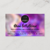 Nails Studio Artist Nails Script Logo Violet Roze Visitekaartje (Achterkant)