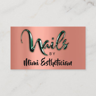Nails Studio Artist NailsScript Logo Greenery Visitekaartje