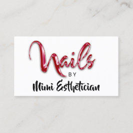 Nails Studio Artist Red Nails Script Red WhiteLogo Visitekaartje