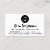 Nails Studio Artist Red Nails Script White Logo Visitekaartje (Achterkant)