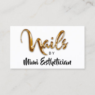 Nails Studio Artist Red Nails Script White Logo Visitekaartje