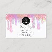 Nails Studio Beauty Logo Drift Holografen White Visitekaartje (Achterkant)