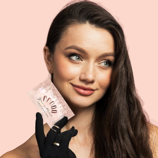 Nails Studio Drift Glitter Manicure QR Code Logo Visitekaartje