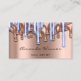 Nails Studio Drip Roos QR Code Logo Wax Body Blauw Visitekaartje