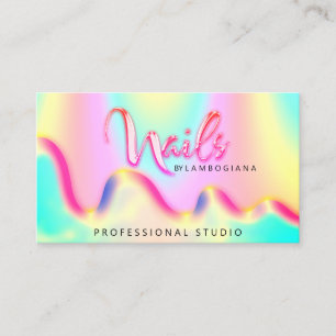 Nails Studio Holograaf QR-code uniek Visitekaartje