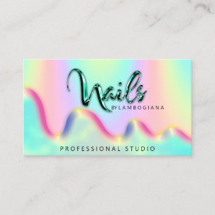 Nails Studio Logo Holograaf QR-code abstart Visitekaartje