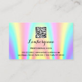 Nails Studio Logo Holograaf QR-code Mermaid Gold Visitekaartje (Achterkant)
