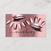 Nails Studio Makeup Artist Eyelash Roos Blush Visitekaartje (Voorkant)