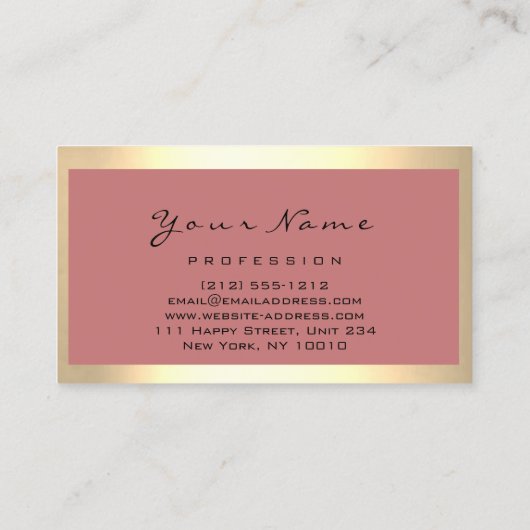 Nails Stylist Manicure Roos Framed Blush Visitekaartje (Achterkant)