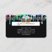 Nails Technician Credit Kaart Styled Holograph Dri Visitekaartje (Achterkant)