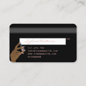 Nails Technicus Creditcard styled Roos Gold Drip Visitekaartje (Achterkant)