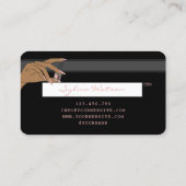 Nails Technicus Creditcard styled Roos Gold Drip Visitekaartje (Achterkant)