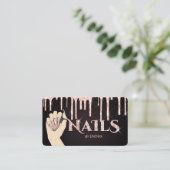 Nails technicus nagelglas trendy modern visitekaartje (Staand voorkant)