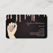 Nails technicus nagelglas trendy modern visitekaartje (Achterkant)