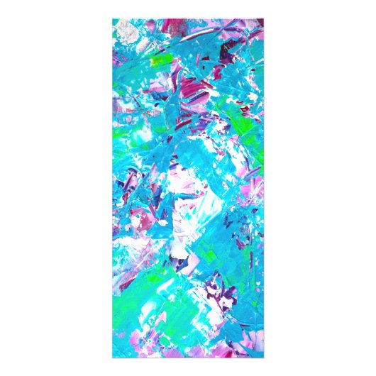 Nails typografie groene acrylblauwe prijslijst reclamekaart (Achterkant)