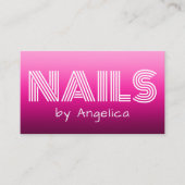 Nails van Retro  Pink Gradient Visitekaartje (Voorkant)